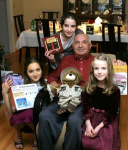 Grandpa and his granddaughters